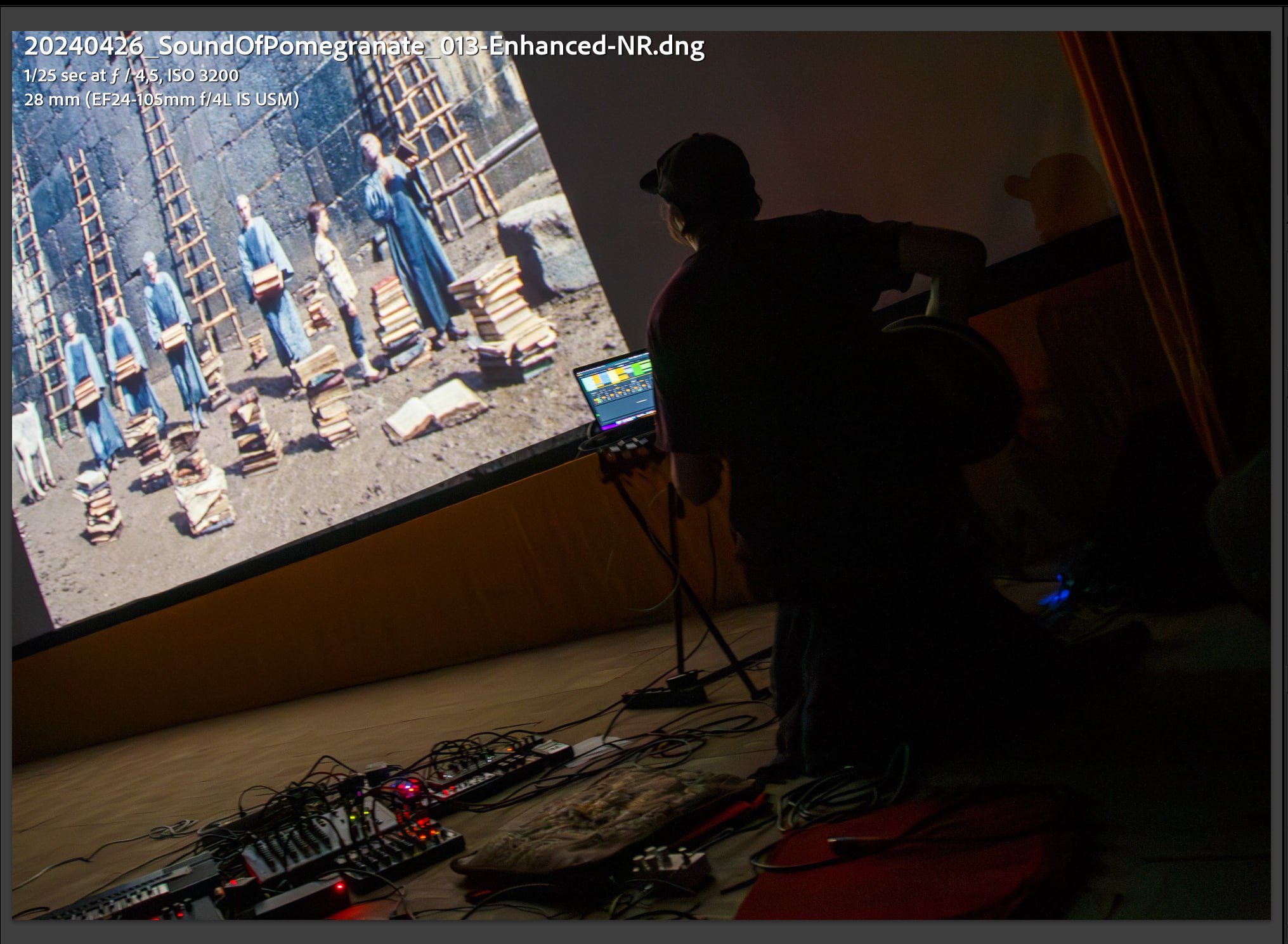 Live soundtrack performance with projected Parajanov film